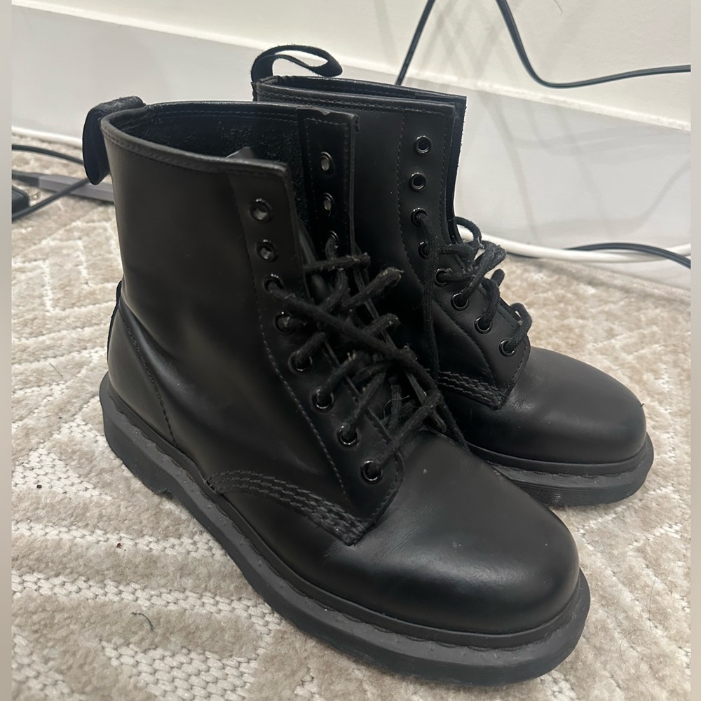 Dr. Martens 1460 Mono Smooth Leather Lace Up Boots